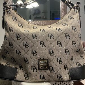 Dooney & Bourke Black and Cream Hobo Bag